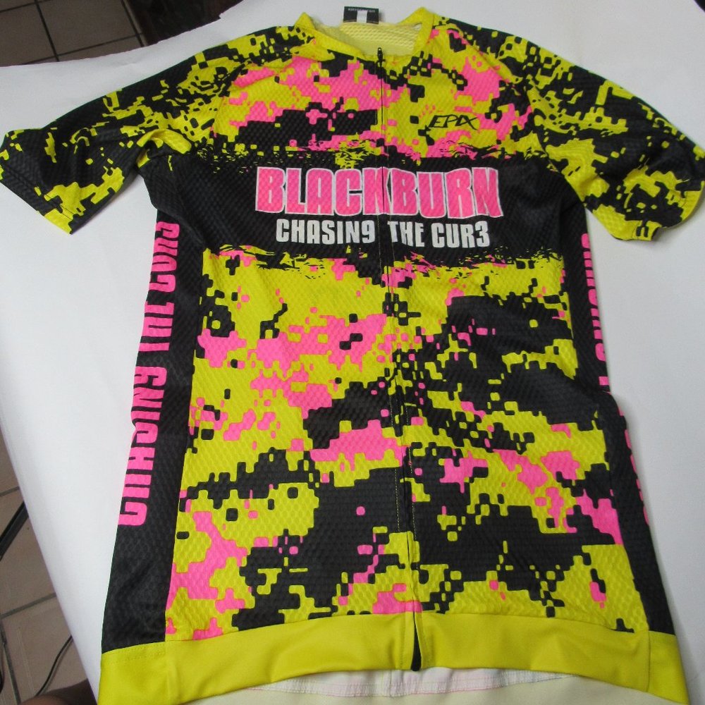 EPIX Cycling bike Riding Jersey XXL awareness cure back pocket